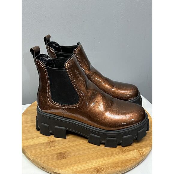 Circus NY Women's Darielle Ankle Boot Chesnut Crackled Womens size 6.5 - Picture 1 of 11